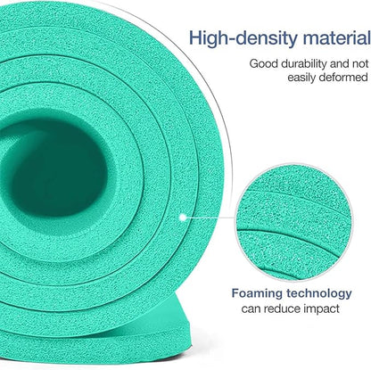 Yoga Mat Non Slip NBR Thick Yoga Mat, 72"L x 32"/24"W x 0.6"/0.4"TH (185cm x 80cm/61cm x 15mm/10mm), Anti-Tear Exercise Mat with Carrying Strap and Bag, Workout Mats for Yoga, Pilates, Floor Exercises