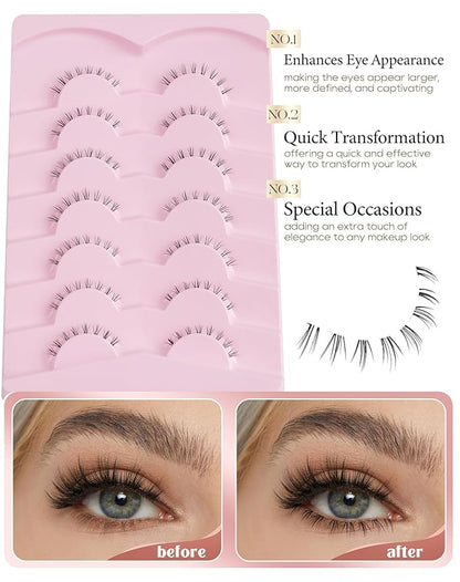 Bottom Eyelashes False Lower Lashes Fake 7 Pairs Bottom-9