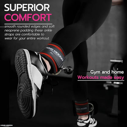 Ankle Strap for Cable Machine Attachments, Gym Accessories for Women and Men, Neoprene Ankle Cuffs for glute Kickback, Leg Workouts ande Booty Hip Abductors Exercise