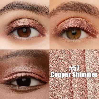 Copper Shimmer Cream Eye Shadow Stick Makeup for Women, Copper Shimmer Eyeliner Pencil Eyeshadow Brightener Stick for Eyes, Waterproof Eyeshadow Applicator Blendable, sombras para ojos 57#