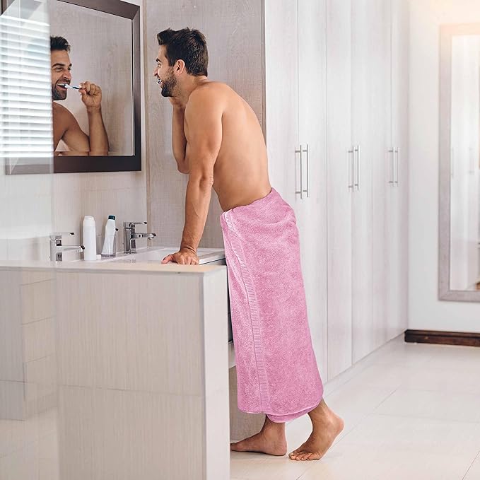 Utopia Towels Luxurious Jumbo Bath Sheet 2 Piece, 600 GSM, 35 by 70 Inches, 100% Ring Spun Cotton, Highly Absorbent and Quick Dry Extra Large Bath Towel, Super Soft Towel, Pink