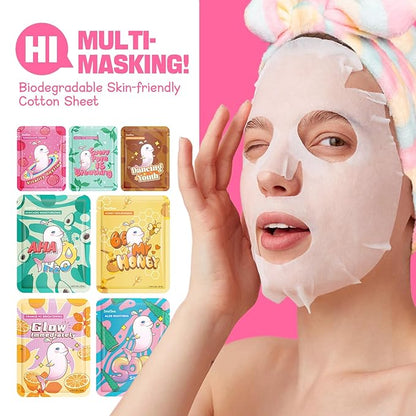 ZealSea Face Masks Skincare, Facial Masks for Women Skin Care, Sheet Masks Beauty with Natural Ingredients, Birthday Party Spa Gift for Kids Teens Girls, Hydrate and Soothe for All Skin Types 14 Pack