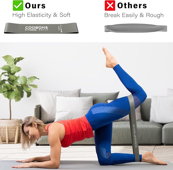 Resistance Bands for Working Out, Exercise Bands Resistance Bands Set with 5 Resistance Levels, Latex Loop Bands for Women Men, Workout Bands for Legs, Glutes, Strength Training, Yoga, Home Gym