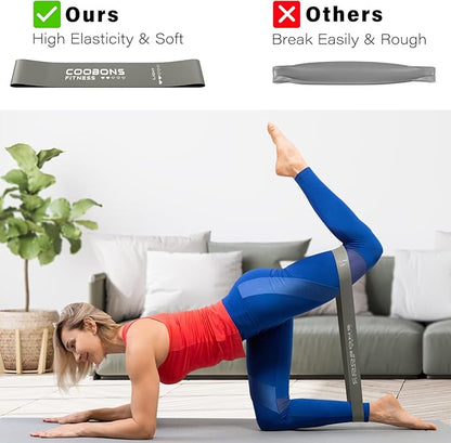 Resistance Bands for Working Out, Exercise Bands Resistance Bands Set with 5 Resistance Levels, Latex Loop Bands for Women Men, Workout Bands for Legs, Glutes, Strength Training, Yoga, Home Gym