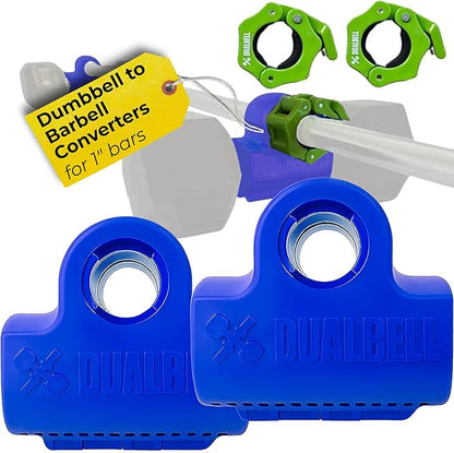 Dumbbell Barbell Converter - Dumbbell Converter Home Gym Equipment, for 1" Standard Bars, Up to 250lb Capacity Barbell Adapters- Versatile Weight Lifting Set, Suitable for Men and Women