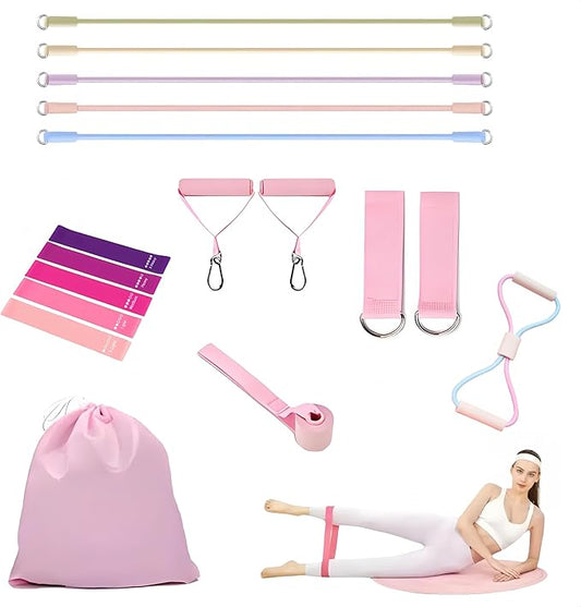 17PCS Exercise Bands Resistance Bands Set, Resistance Bands with Handles for Working Out & Physical Therapy,Bandas De Resistencia para Hacer Ejercicio,Figure 8 Exercise Bands(125 LBS)