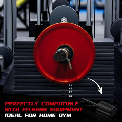 Lasnten Weight Stack Pin Extender for Cable Machine & Home Gym, 10 mm Gym Pin for 2" Weight Plates That Have a 2"(50.8mm) Hole