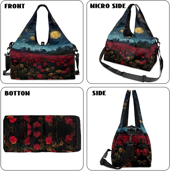 Yoga Mat Bag for Women Men Large Carryall Tote with Adjustable Shoulder Strap for Gym Yoga Travel Pilates Office