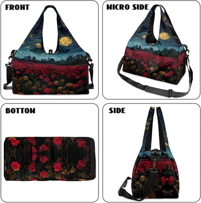 Yoga Mat Bag for Women Men Large Carryall Tote with Adjustable Shoulder Strap for Gym Yoga Travel Pilates Office