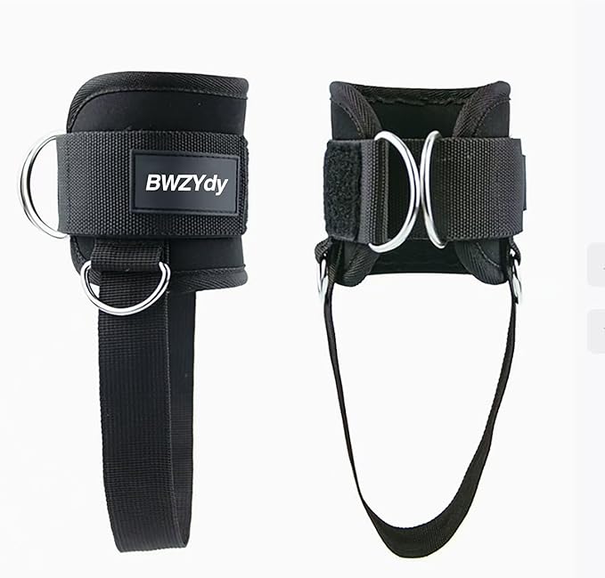 Ankle Straps for Dumbbell and Cable Machine (2-Pack), Dumbbell Foot Attachment with Longer Stronger Nylon Strap, Tibialis Trainer, Leg Extensions, Hamstring Curls for Women and Men