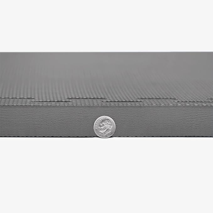 IncStores Fitness Foam Flooring Tiles | Low-Profile Interlocking Foam Tiles for Lightweight Floor Protection in Your Home Gym, Playroom, and More