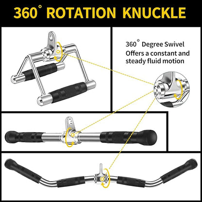 Cable Machine Attachment, LAT Pulldown Attachments, Home Gym Accessories, Triceps Pull Down Attachment