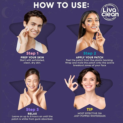 LivaClean Star Pimple Patches for Face w/Hydrocolloid, Salicylic Acid & Tea Tree, 240 Patches, Hydrocolloid Acne Patch, Cute Star Pimple Patch for Healing Stickers Zit Superstar