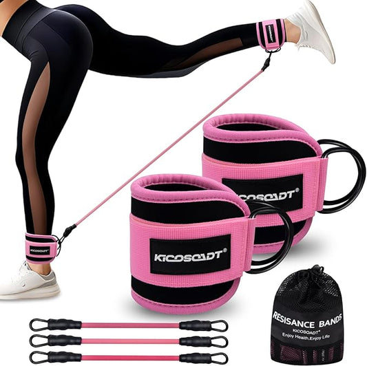 Ankle Resistance Bands,Ankle Weights,Glute & Lower Body Exercises Equipment,Pilates Equipment for Ankle,Workout Sets for Women,Resistance Bands for Working Out,Exercise Bands for Butt Lift