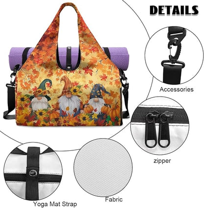 Yoga Mat Bag for Women Men Large Carryall Tote with Adjustable Shoulder Strap for Gym Yoga Travel Pilates Office