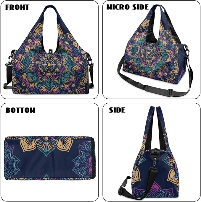 Yoga Mat Bag for Women Men Large Carryall Tote with Adjustable Shoulder Strap for Gym Yoga Travel Pilates Office