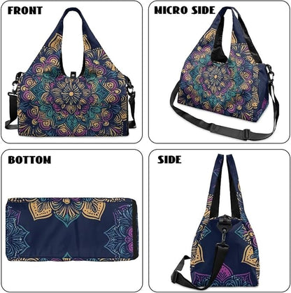 Yoga Mat Bag for Women Men Large Carryall Tote with Adjustable Shoulder Strap for Gym Yoga Travel Pilates Office