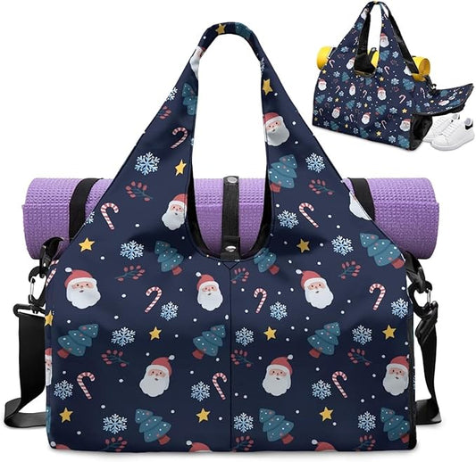 Yoga Mat Bag for Women Men Large Carryall Tote with Adjustable Shoulder Strap for Gym Yoga Travel Pilates Office