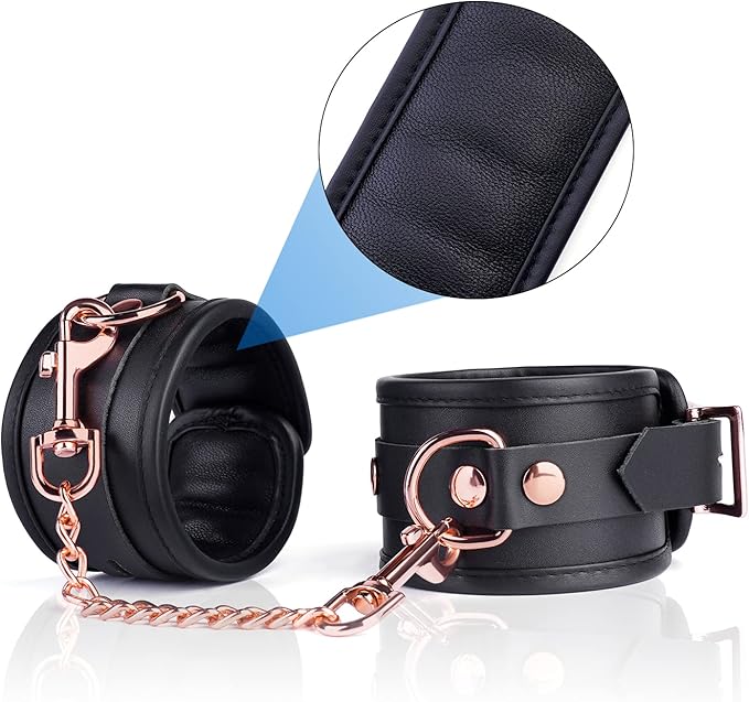 Soft Adjustable Straps Set PU Leather Kit for Hand-Wrist-Ankle Home Gym Sports