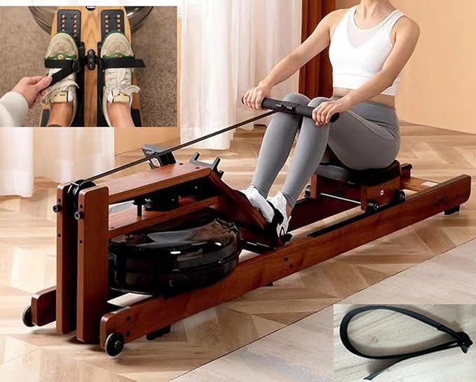 Concept 2 Rower Accessories Foot Pedal Fixed Straps Workout Machine Parts Sunny Health Replacement Cable Multi Function Adjustable Nylon Bicycle Binding Elliptical Treadlife Fitness （2pcs Black）