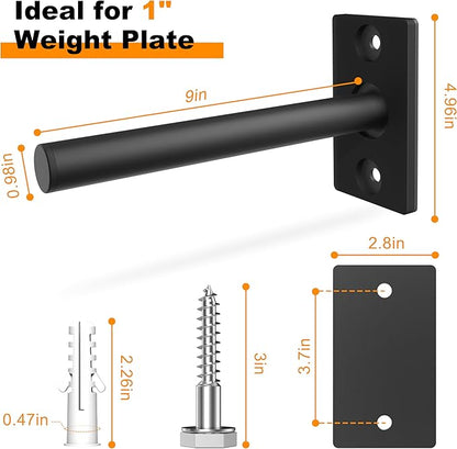 Weight Plate Holder, Wall Mounted Weight Rack Storage for Weight Plates, Home Gym Organizer