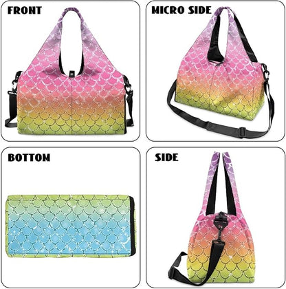 Yoga Mat Bag for Women Men Large Carryall Tote with Adjustable Shoulder Strap for Gym Yoga Travel Pilates Office