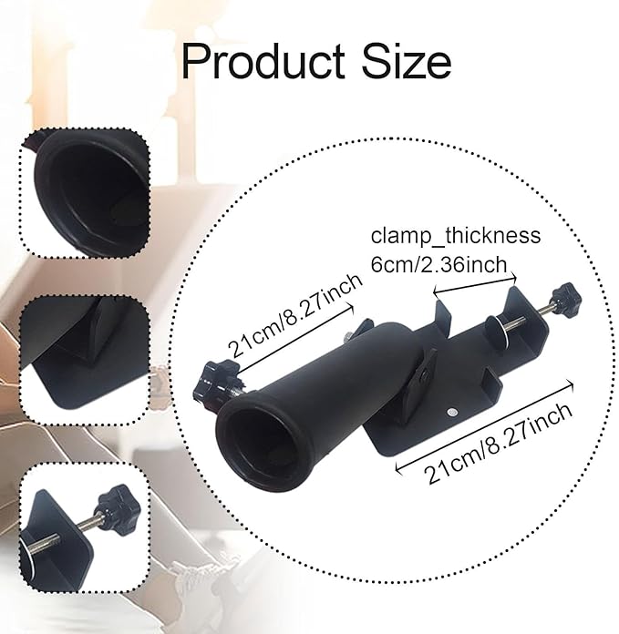 Barbell Attachment Base with Clamp Small Space for Adults Holder T Bar Row Platform for Presses Split Squats Home Gym Workout