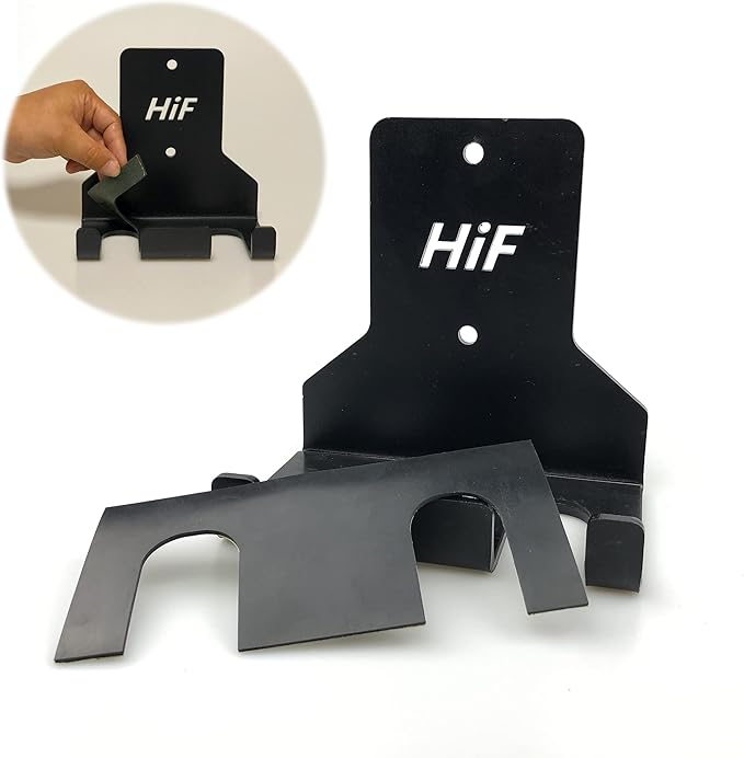 Olympic Barbell Hanger,Garage Gym Bar Wall Rack,Vertical Barbell Mount Rack,Space Saving Commercial or Home Gym Accessory,Holds Under 33mm Bar Size