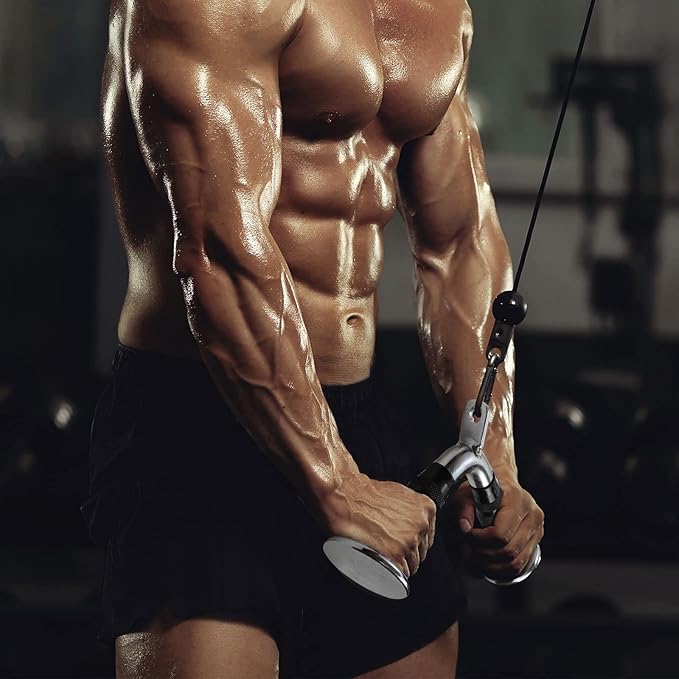 A2ZCARE Cable Machine Accessories for Weight Lifting, LAT Pull Down Attachment, Cable Attachments for Gym
