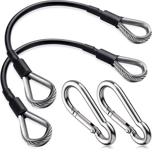 TOBWOLF Gym Cable Extension, Fitness Extension Rope Attachment Compatible with Home Gym Accessories Thick 0.2", Replacement Gym Cable Machine Extension for LAT/Tricep Pull Down, Leg Extensions Machine