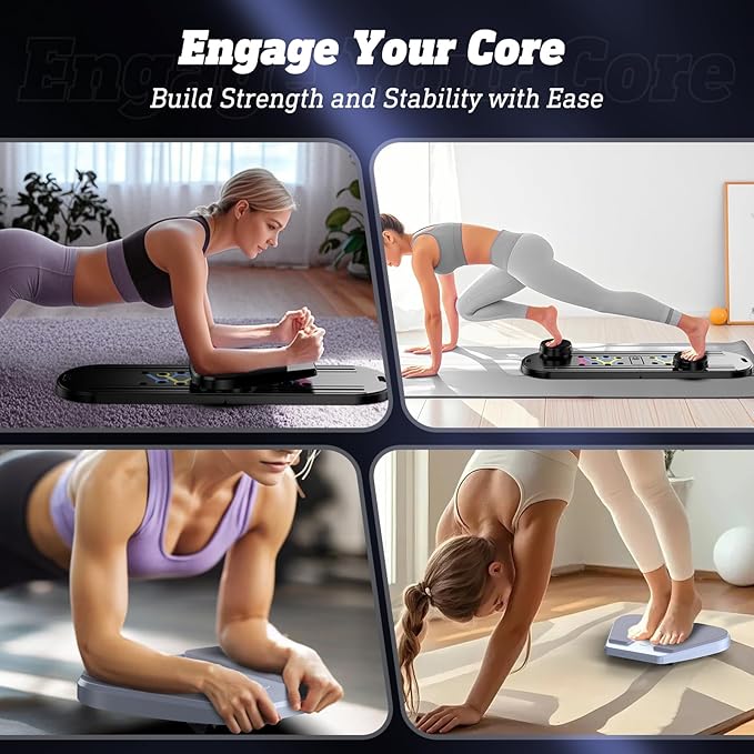 Pilates Board, 15-in-1 Portable Pilates Reformer Set for Home Workout, 2025 Foldable Pilates Machine Board with Resistance Bands, Strength Training and Full Body Workout