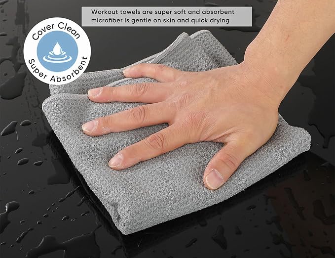 Microfiber Gym Towels 3 Pack, Quick-Drying Yoga Towels for Sport, Workout Equipment, Home and Gym, 16 Inches x 27.5 Inches