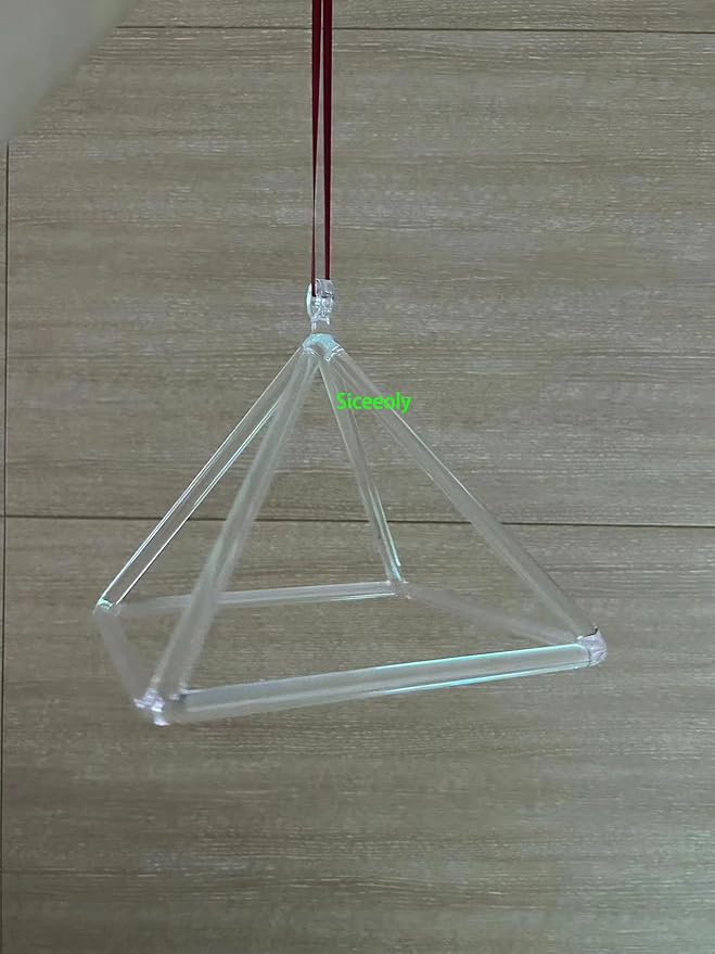 5 Inch Clear Quartz Crystal Singing Pyramid Healing Musical Instrument For Sound Healing Meditation With Crystal Singing Bowl Striker