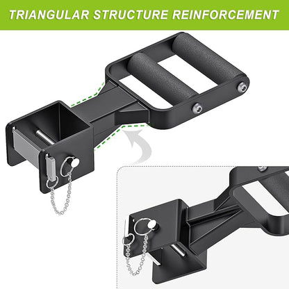 Kipika Y-Shaped Dip Bar for Power Cage with 5/8" or 1" Hole - Dip Bar Attachments for Home Gym - Heavy Duty Power Rack Attachments - Squat Rack Accessories for Strength Training