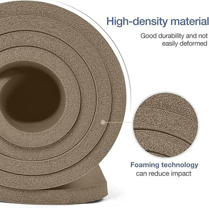 Yoga Mat Non Slip NBR Thick Yoga Mat, 72"L x 32"/24"W x 0.6"/0.4"TH (185cm x 80cm/61cm x 15mm/10mm), Anti-Tear Exercise Mat with Carrying Strap and Bag, Workout Mats for Yoga, Pilates, Floor Exercises