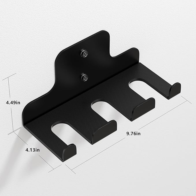 Barbell Wall Holder,Single Barbell wall Mount Hanger,Garage Gym Bar Wall Rack,Vertical Olympic Hanger wall Mount Rack,Space Saving Gym Accessory,Holds Under 33mm Bar Size(Black)