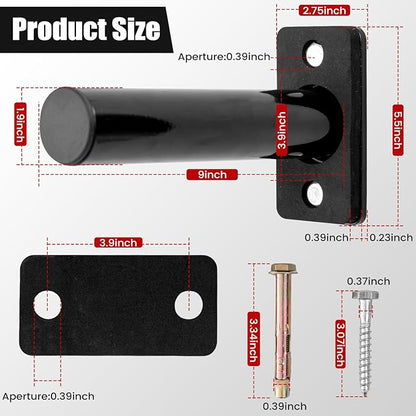 Wall Mounted Weight Plate Rack Storage, Steel Wall Mounted Weight Plate Holder Fits 2" Plates for Home Gyms, Garages, and Power Racks