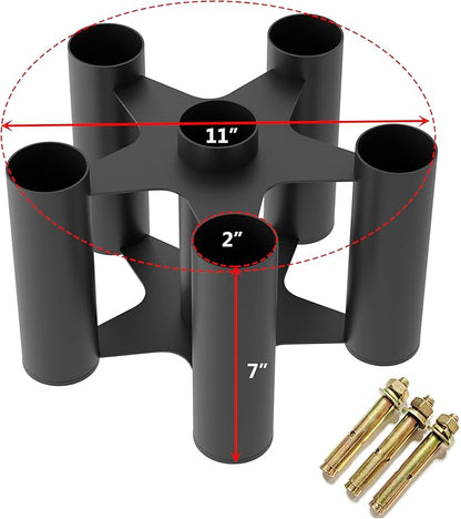 Barbell Rack Stand Vertical Olympic Bar Storage Rack 6 Bars Storage Rack for 2-inch Olympic Bars Dumbbell Handles Triceps Bars Curl Bars