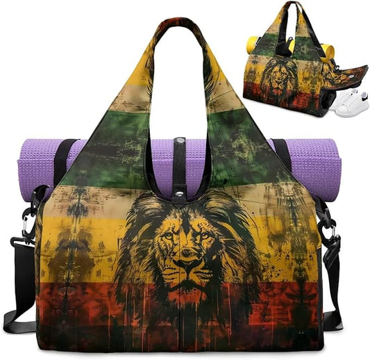 Yoga Mat Bag for Women Men Large Carryall Tote with Adjustable Shoulder Strap for Gym Yoga Travel Pilates Office