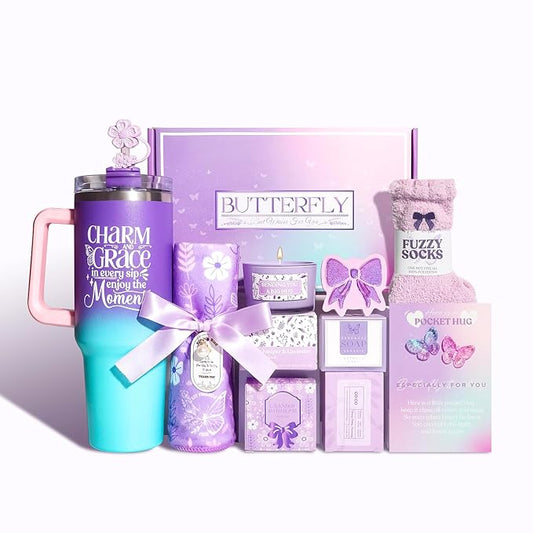 Birthday Gifts for Women, Self Care Gifts, Care Package for Women Thank You Gift Get Well Gift Thinking of You Gift, Relaxing Spa Gift, Sympathy Gift Basket Feel Better Gift for Mom Friend Sister Wife