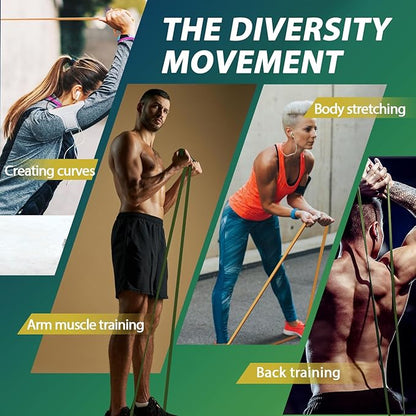 LEEKEY Resistance Bands, Exercise Bands with Handles,Pull Up Assist Bands - Bands for Working Out,Band for Men and Women Fitness Training, Physical Therapy,Home Workouts