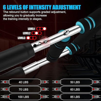 Premium Twister Arm Trainer, Adjustable 40-100lb Chest Workout Equipment for Men & Women, Portable Detachable Design for Home Gym, Arm Chest and Shoulder Muscle Strength Exerciser Training