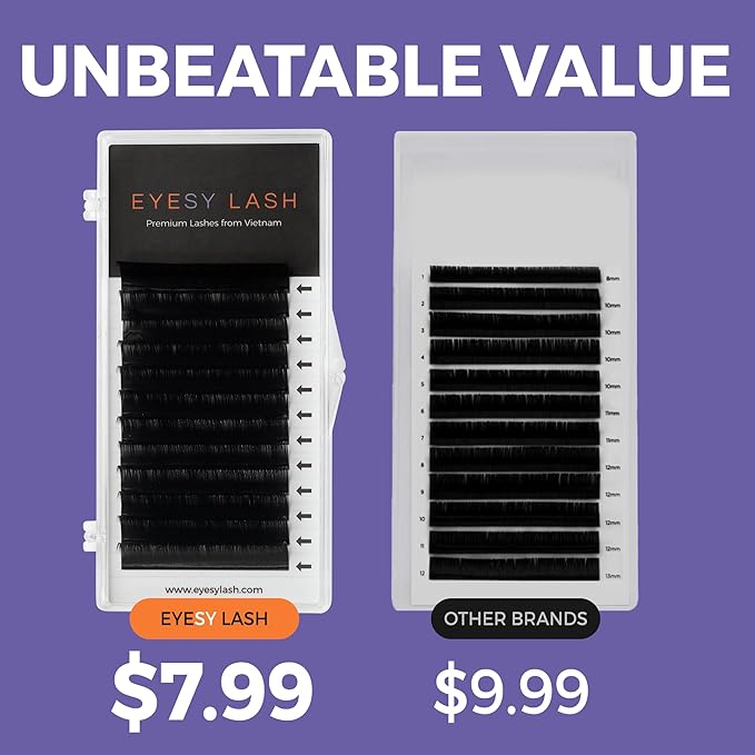 Cashmere Volume Eyelash Extensions Premium Individual Lashes - 0.05mm Thickness CC Curl 13mm Single Length - Super Soft Matte Black Single Eyelash Easy to Fan for Professional Salon Use