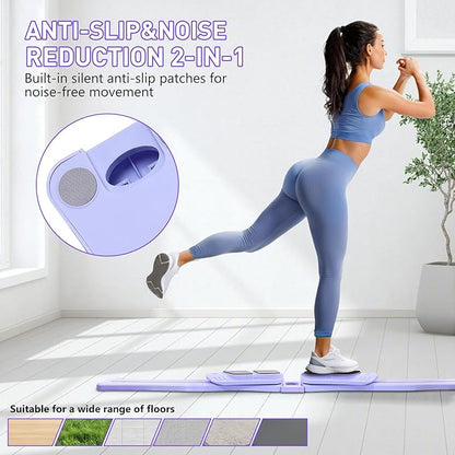 Pilates Board, Upgraded Pilates Reformer for Core Workouts, Detachable Ab Trainer Machine with Anti-Slip and Quiet Design, Home Fitness Equipment Set for Full Body Workout