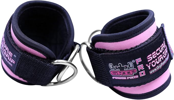 Ankle Straps for Cable Machines Double D-Ring Gym Adjustable Neoprene Premium Cuffs to Enhance Legs Abs & Glutes Kickbacks Workouts Leg Curls Extensions Booty Hip Abductors Exercise for Men & Women