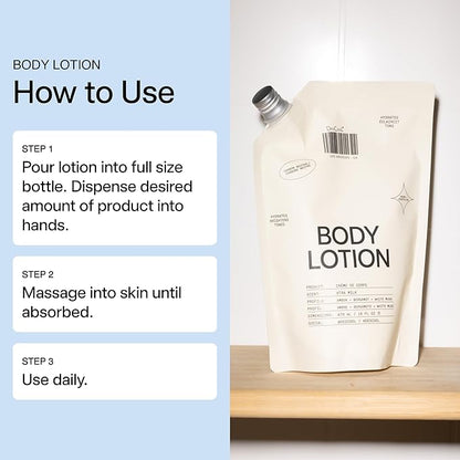 DedCool Body Lotion Refill | Taunt | Lightweight, Deeply Hydrating Formula with Ceramides, Snow Mushroom & Meadowfoam Oil | Bergamot, Dew, Cassis, Vanilla & Amber | Non-Toxic Vegan Skincare | 16 fl oz