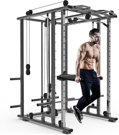 Kipika Y-Shaped Dip Bar for Power Cage with 5/8" or 1" Hole - Dip Bar Attachments for Home Gym - Heavy Duty Power Rack Attachments - Squat Rack Accessories for Strength Training