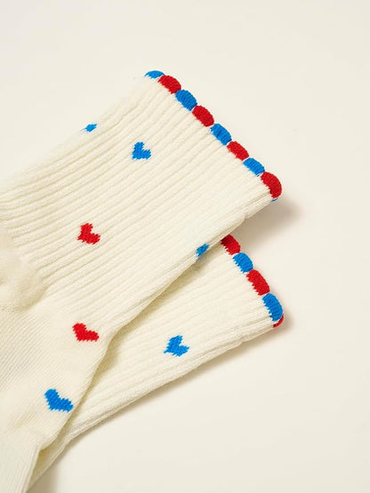 Crew Half Calf Grip Socks, Cutest Fruits Pilates Socks, Ruffle socks, Non-Slip, Barre Yoga Fitness