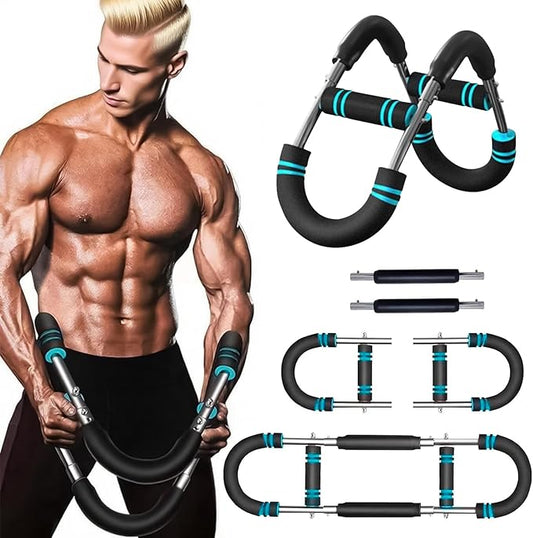 Twister Arm Trainer, Adjustable Chest Workout Equipment, Arm Trainer for Men, Portable Power Twister Bar, Detachable Design Fitness Anywhere