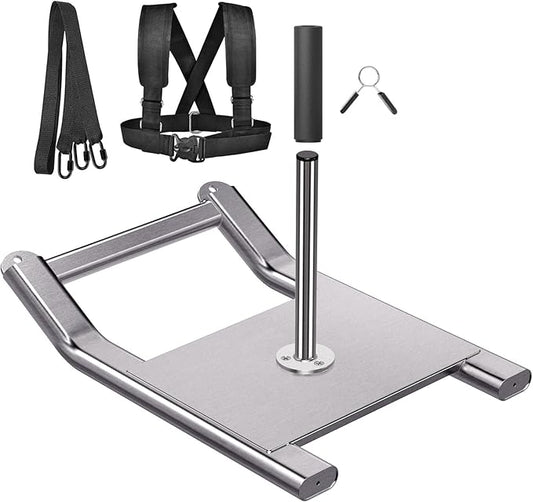 Kipika Weight Sled, Workout Sled, Fitness Strength Training Sled, Speed Training Sled for Athletic Exercise, Speed Improvement, Easily Through Obstacles, Suitable for 1" & 2" Weight Plate